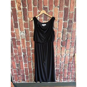 Emma & Michele Womens Black Sleeveless Maxi Slip Dress Size Large